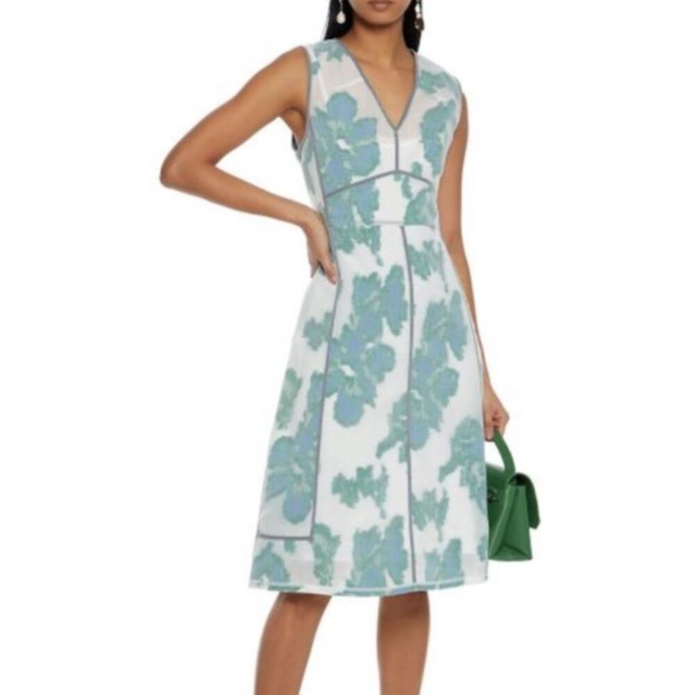 3.1 Phillip Lim Daisy Fil Coupe Silk Blend Sleeveless Midi Dress 6